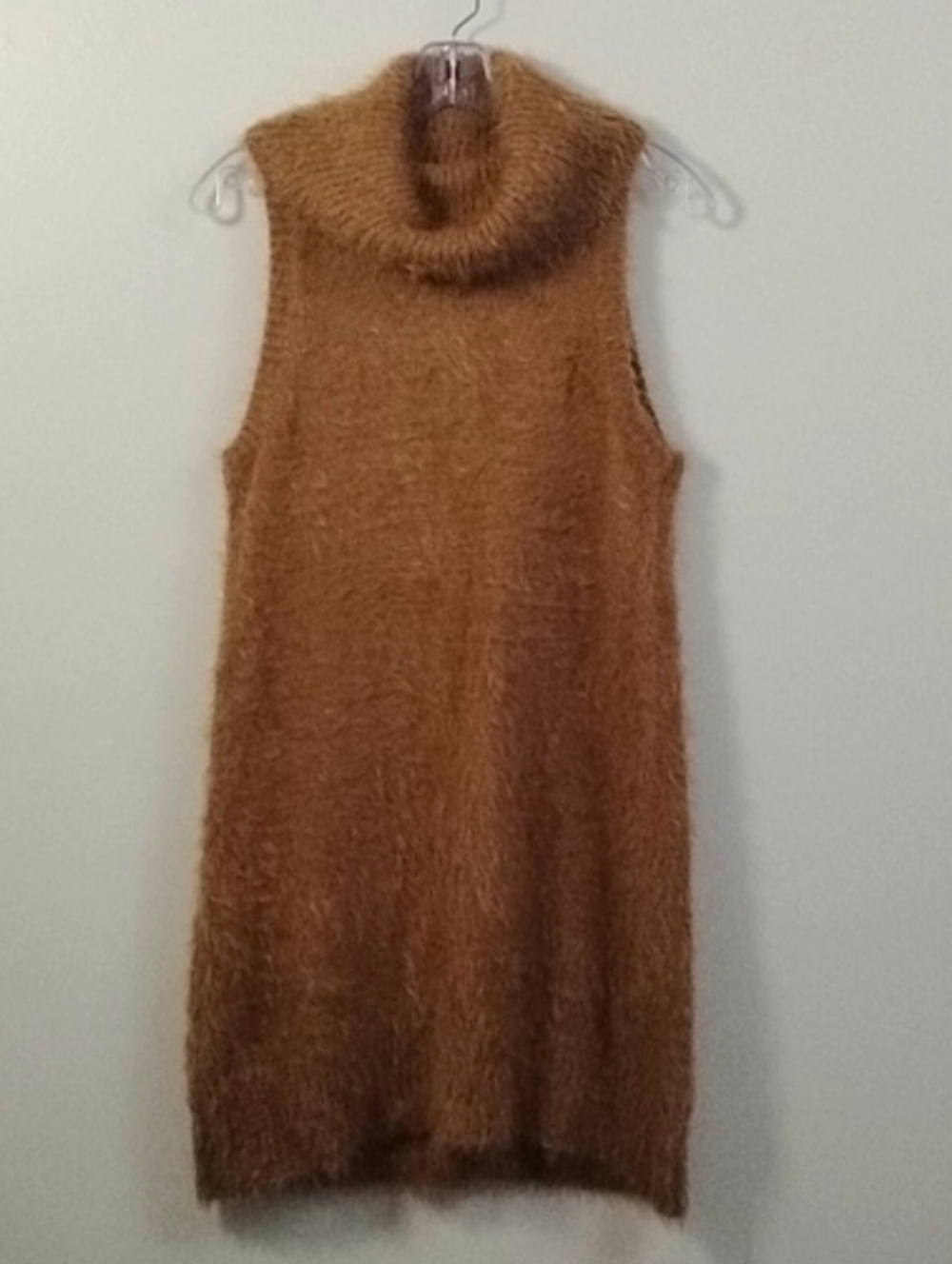 Show Me Your MuMu Fauna Turtle Neck Sleeveless Eyelash Sweater Midi Knit Dress